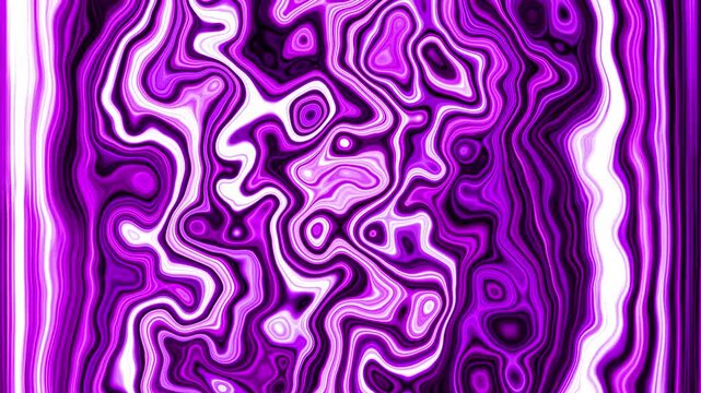 Fluid swirling pattern in purple, pink, and white organic flowing waves.