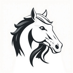 Minimalist Stallion Silhouette Emblem Design