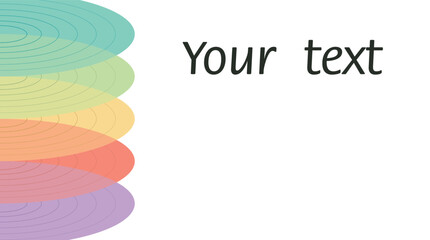 Colorful Vector Banner with Stacked Concentric Layer Design