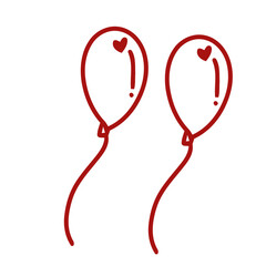 Vector whimsical Valentines, cute love illustration, romantic doodle design, playful heart elements, adorable Valentine clipart