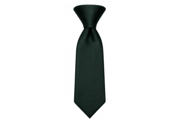 Black green necktie for formal wear, professionalism, and business fashion accessory with transparent background