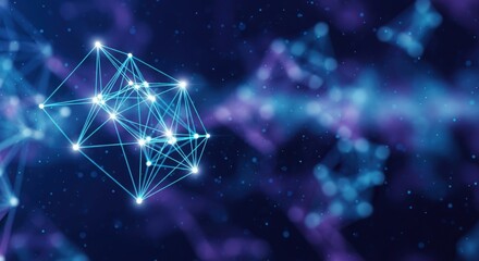 dynamically linked point system in space highlighting fractal formations and pattern development