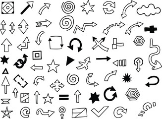 Fototapeta premium Decorative Doodle : Arrows and Symbols