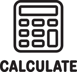 Calculator Icon Vector Illustration: Accounting, Finance, Mathematics, and Business Tool
