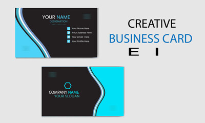 Modern business card and visiting card design template.