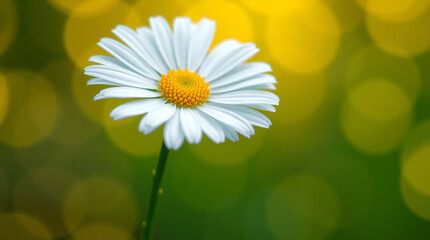 Daisy Flower CloseUp Bokeh Garden Scene background