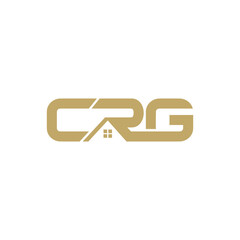 CRG Real State logo design, CRG simple and modern logo. CRG luxurious alphabet design