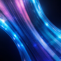 "Abstract Neon Light Streaks with Futuristic Texture"