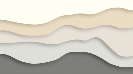 A smooth and elegant abstract flowing design with soft cream and beige waves creating a calm and luxurious background perfect for beauty and wedding themes