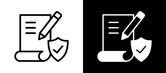 Policy whiteblack icon