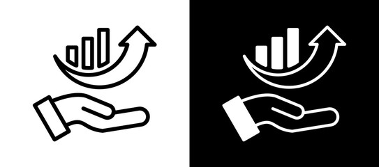 Increase whiteblack icon