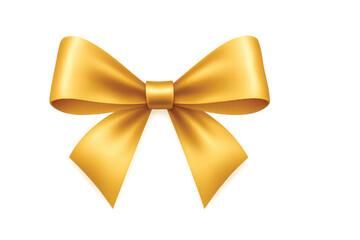 golden bow isolated on white background