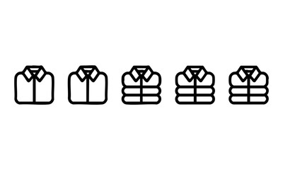 Laundry Folded Shirt Illustration Set  Vector illustration, easily editable.