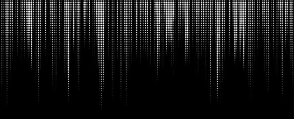 Speed line halftone. Vertical motion comic pattern with dot pattern. Cartoon manga border in pop art style, abstract motion vintage effect, retro polka grunge overlay. Vector background © Ukio.stock