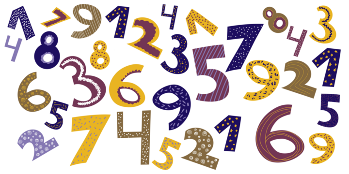 numbers set. hand drawn numbers. numbers. vector illustration - Powered by Adobe