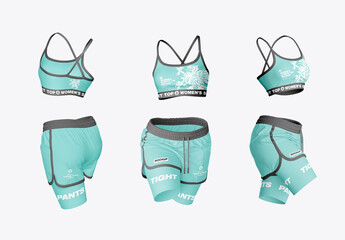 Womens Sport Set Mockup
