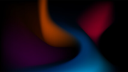 ABSTRACT DARK BACKGROUND WITH ELEGANT GRADIENT MESH SMOOTH COLORFUL DESIGN VECTOR TEMPLATE GOOD FOR MODERN WEBSITE, WALLPAPER, COVER DESIGN 