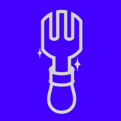 Simple icon vector design of fork 2