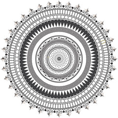 Luxury Golden Round Mandala Vector Pattern for Wedding Invitation and Spiritual Yoga Design