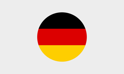 Flagge Deutschland – Professionelles rundes Icon mit korrekter Farbdarstellung