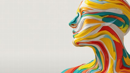 Chaotic inner noise scattering through warped layers of mental distortion and emotion.