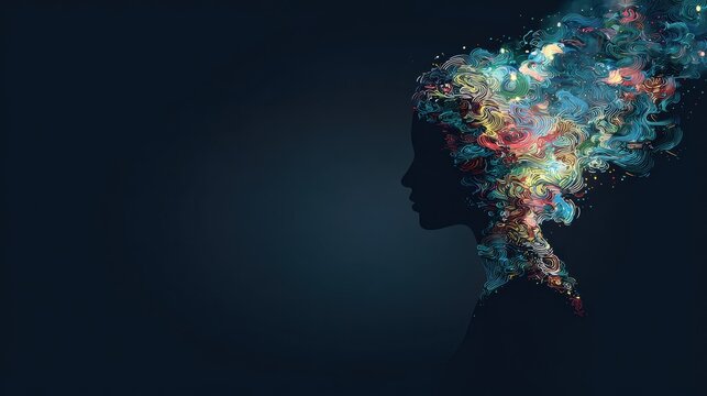 Chaotic inner noise scattering through warped layers of mental distortion and emotion.