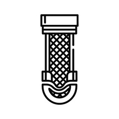 Illustration of a water filter, symbolizing clean and purified water isolated on