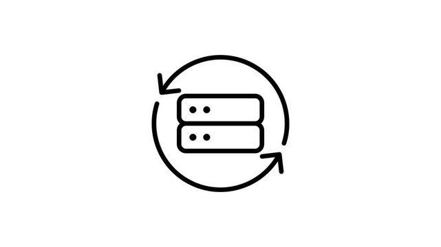 Database server syncing and backup icon animation