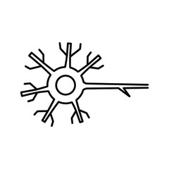 Neuron cell icon isolated on, representing nerve cells and neural communication