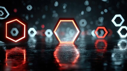 3D animated neon shapes and symbols featuring glowing geometric forms, dynamic motion perfect for NFTs, digital logos, and futuristic branding animations.