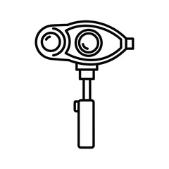 Illustration of a transcranial doppler ultrasound device, isolated on