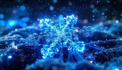 Background Digital Snowfall Network