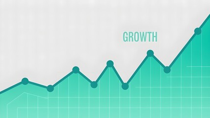 Rising data chart illustrating consistent business progress and financial growth with a modern clean design.