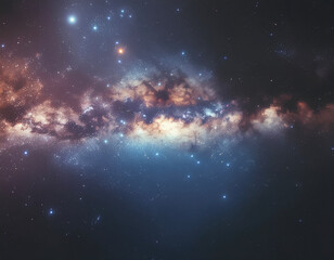 Fototapeta premium 神秘的な銀河と星々の煌めき背景 — 汎用宇宙デザイン