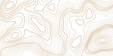 Topographic map background geographic line map with elevation assignments. The topo contour or wallpaper. Mountain trail terrain or path. Vector illustration.  © AFROZAOPORNA