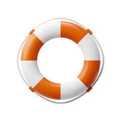 Lifebuoy ring isolated on transparent background