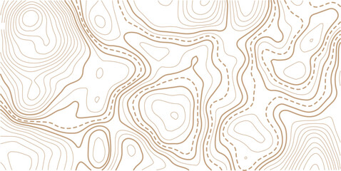 Topographic map pattern background vector. Abstract line contour mountain terrain map background. The concept of a conditional geography scheme and contour line map image. 