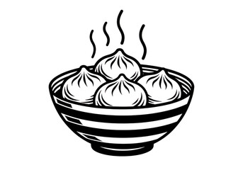 Abstract black flame shape isolated on white background