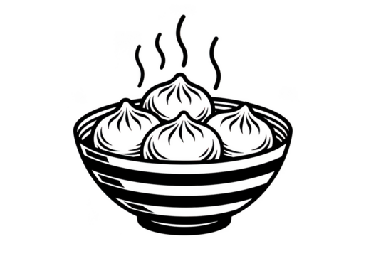 Abstract black flame shape isolated on white background