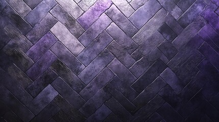 Patterned Parquet Tiles with Elegant Purple Tones in Herringbone Design Creating a Stylish and Modern Background