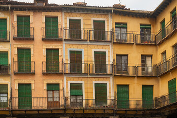 typical spanish building in Segovia Spain