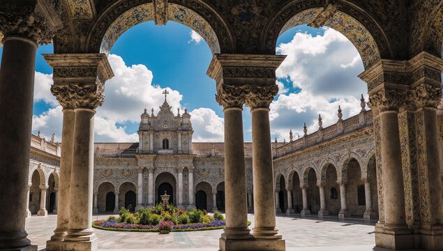 Stunning illustration of the iconic Mexican National Palace
