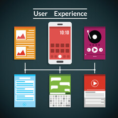 Flat design user experience elements and icons