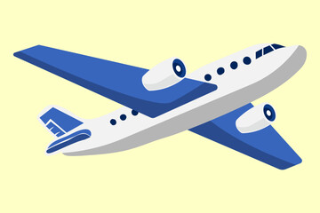 airplane flat design isolated vector illustration template design