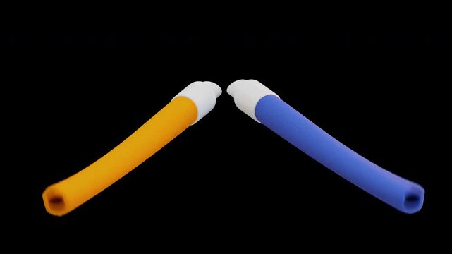 3D New Year Trumpet Animation Loop Tranparent Celebration Greeting 