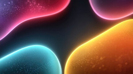 Abstract neon-glow shapes designed for NFT projects featuring vibrant colors, dynamic motion, glowing edges, and futuristic aesthetics for digital marketplaces.