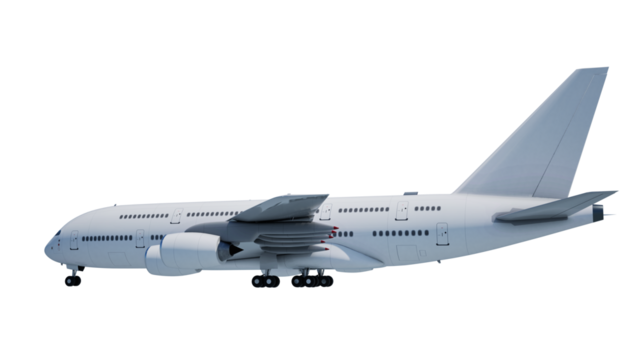  passenger plane  isolated on white