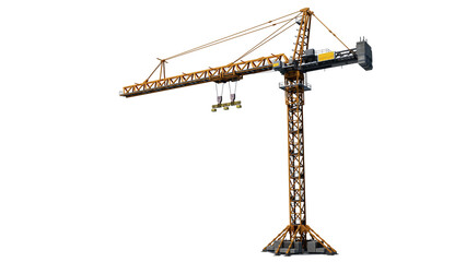 tower  crane isolated  on white background