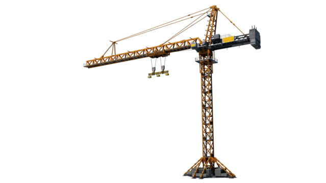 tower crane isolated on white background - Powered by Adobe