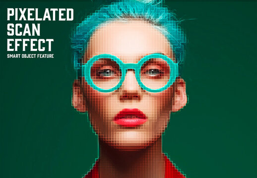 Pixelated Scan Effect